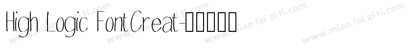 High Logic FontCreat字体转换